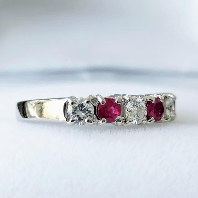 WG[}L _Ch~r[ ꕶ G^jeB O Pt900 0.39ct 0.36ct 4.7g  ANZT[/v 