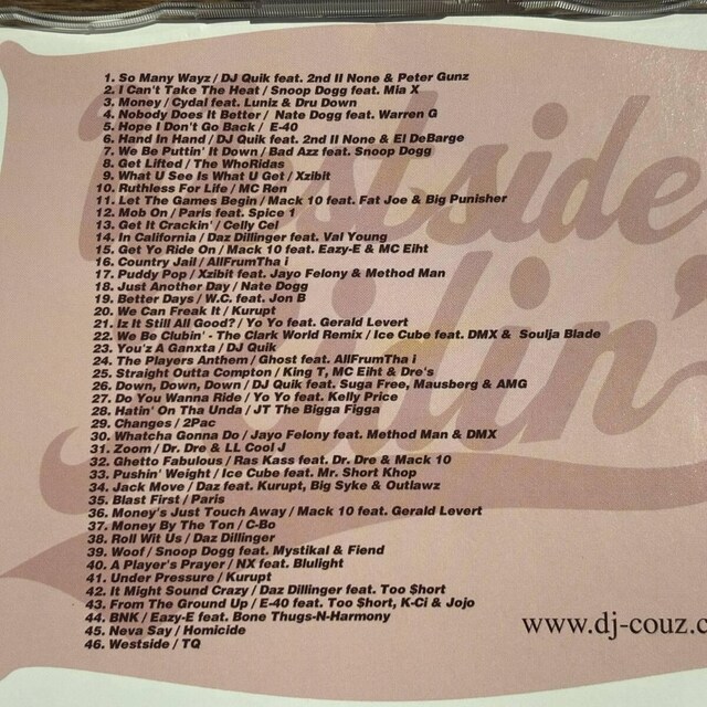 yDJ COUZzWESTSIDE RIDIN'~BEST WEST 1998~  CD/DVD/rfI 