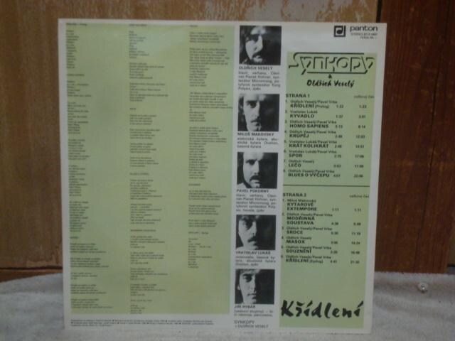 KRIDLENI / SYNKOPY + OLDRICH VESELY 86NRepressECzechoslovakiaLP  CD/DVD/rfI 