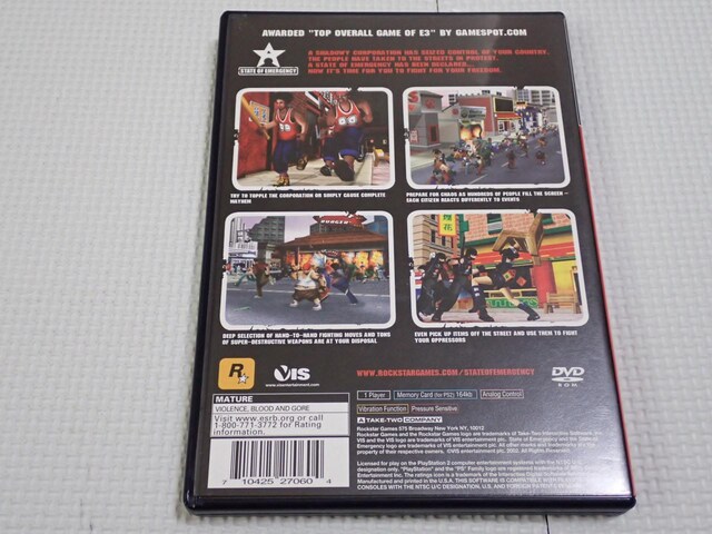 PS2STATE OF EMERGENCY CO kĔ  Q[{/\tg 