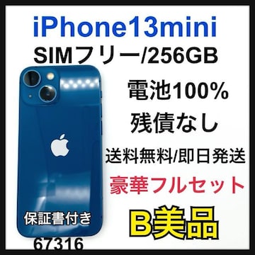 B 100% iPhone 13 mini 256 GB SIMt[@{