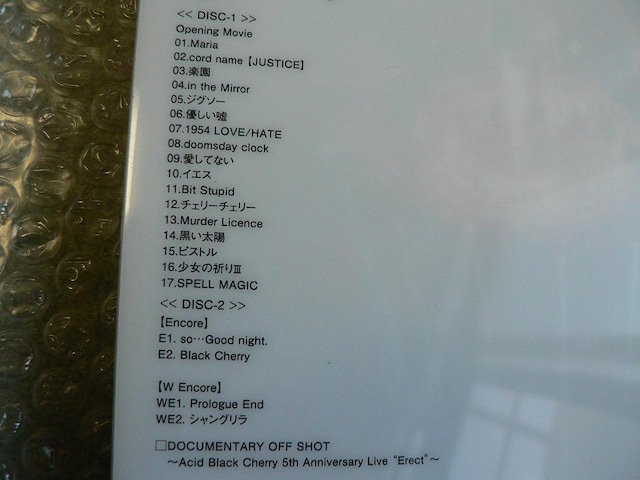 Acid Black Cherryw5th Anniversary Live Erectxy2DVDzɂoi  ^gObY 