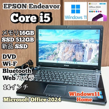 EPSON Corei5 16GB SSD512GB DVD WebJ Windows11 Office2024