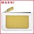 新品マルニ レザー カードケース(ミニ財布) 白×黄色 MARNI