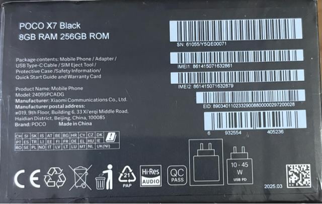 Xiaomi POCO X7 Pro O[o 8GB 256GBubNn  Ɠd/AV 