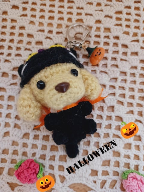 Hand made@@HALLOWEEN *ƔL̂Xq*L[z_[t*ڂ 