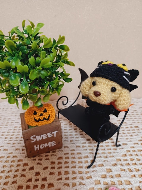 Hand made@@HALLOWEEN *ƔL̂Xq*L[z_[t*ڂ