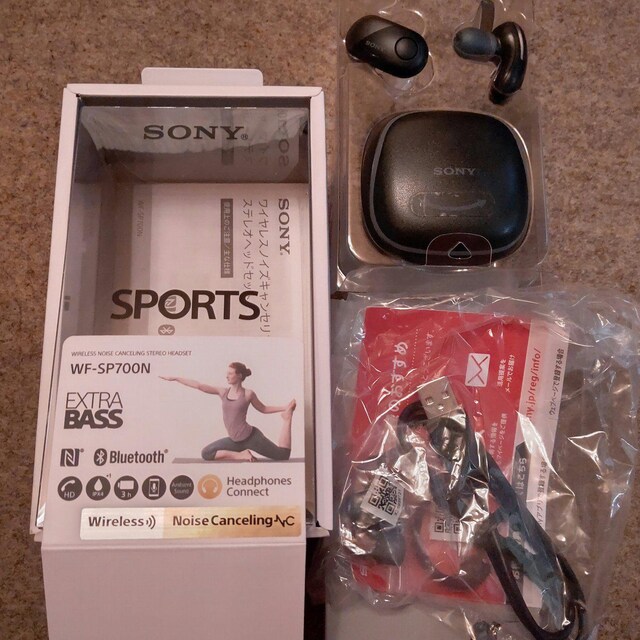 SONY WF-SP700N(B) Cz i CX Ki \j[  Ɠd/AV 
