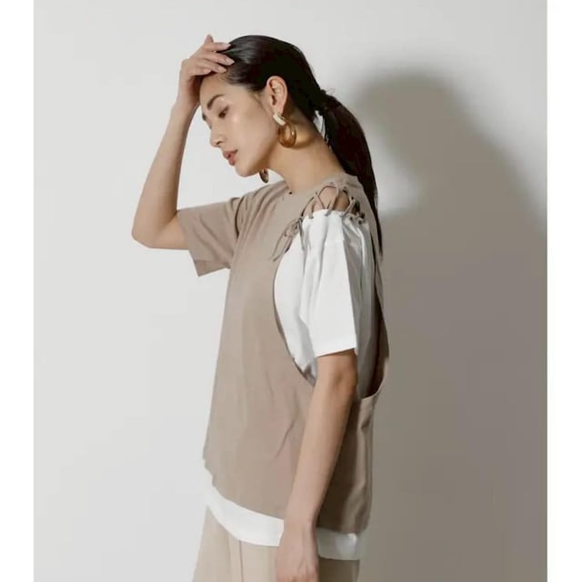 AZUL by moussy/AY[LACE-UP LAYER TOPSx[WS*ďHR[f  uh 