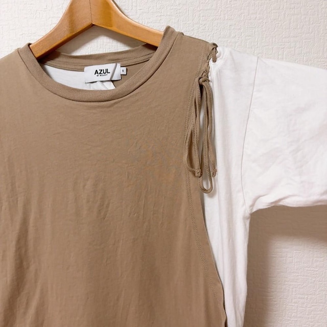 AZUL by moussy/AY[LACE-UP LAYER TOPSx[WS*ďHR[f  uh 