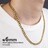 チェーンネックレス 喜平チェーン 幅6mm ステンレス 18k gold ゴールド 金色 ネックレス カニカン 喜平 (40cm)
