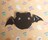 ハンドメイド♪ポンポンフェイスブローチ★ハロウィンver★コウモリ@