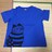 ユニクロ×リサラーソン・猫キャラクター柄Tシャツ。ブルー