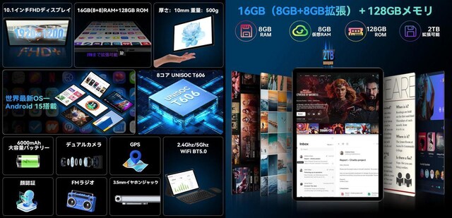 yقڐViz10.1C`FullHD@ŐVOSAndroid 15  Ɠd/AV 