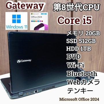 Gateway Corei5 20GB SSD512GB HDD1TB DVD Excel Word DVD WebJ
