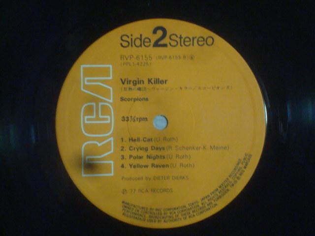 yփWPzM嶒ciVIRGIN KILLERj / XR[sIYiSCORPIONSj ѕtLP  CD/DVD/rfI 