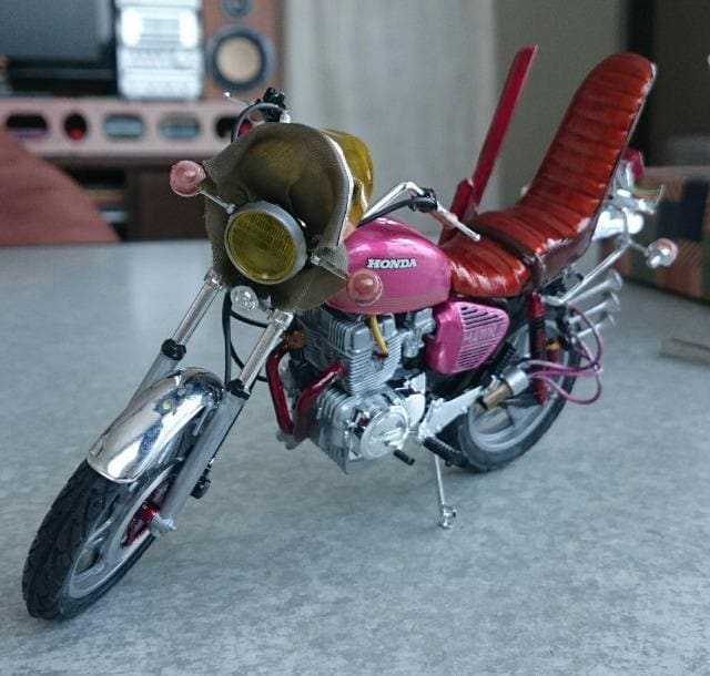 ☆プラモデル☆ホンダ☆CB400T☆ホークⅡ*バブ☆【改】中古☆旧