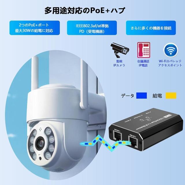 PoE nu LAN z 12o 2̃foCXڑ LAN nu LRJ45 Hub 3|[g1000Mbps  PC{/Ӌ@ 