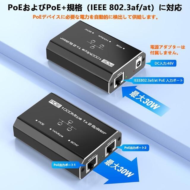 PoE nu LAN z 12o 2̃foCXڑ LAN nu LRJ45 Hub 3|[g1000Mbps  PC{/Ӌ@ 