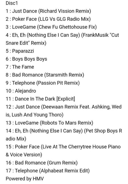 LADY GAGA yAՁzRemix(CD)