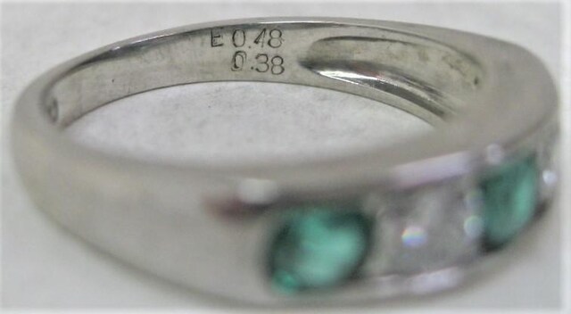 Pt900v`i O w Gh 0.48ct _C 0.38ct