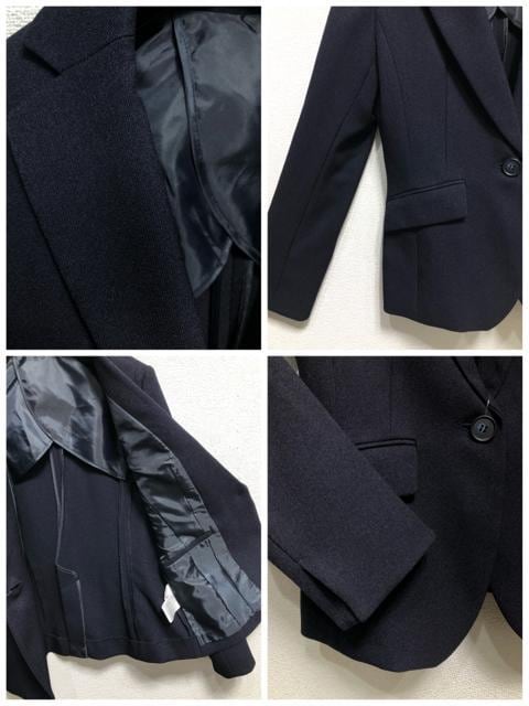 新品☆9号M紺系♪9分丈テーパードパンツ洗えるスーツ♪お仕事