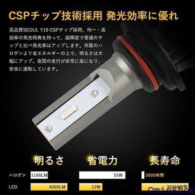MAZERO HB4 9006 LED tHOv ̌^ 4000LM~2 12W~2 CSP`bv 2 306  /oCN