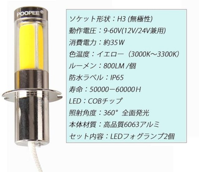 LEDtHOv H3 F 35W 800LM 12V/24Vp