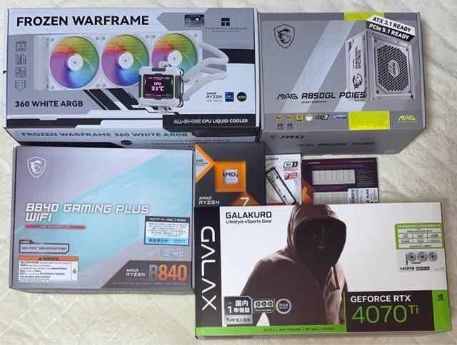 yO{ȊOVizQ[~OPC Ryzen7 7800X3D RTX4070Ti 32GB SSD1TB 850W  PC{/Ӌ@ 