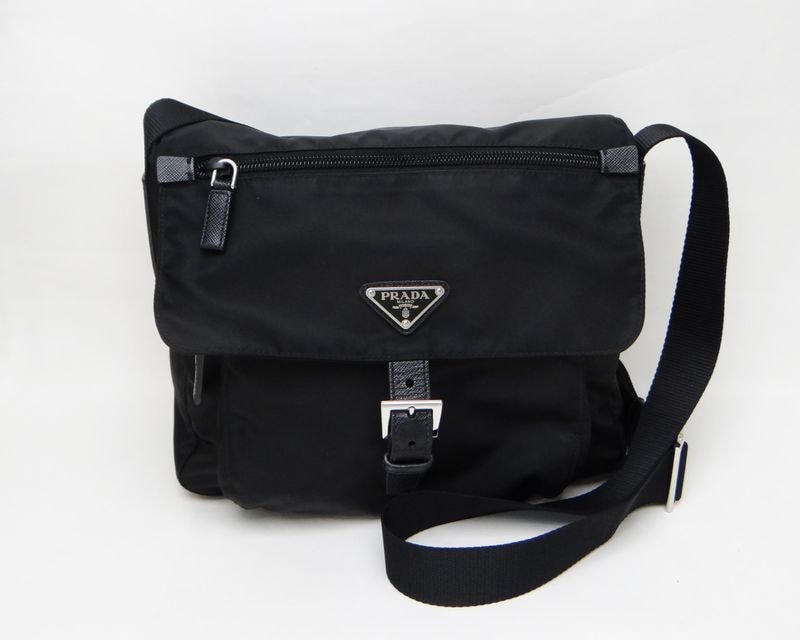 PRADA】プラダ ショルダーバッグ ナイロン レディース 黒