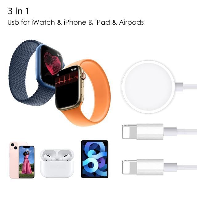 Apple Watch[d AbvEHb`[dP[u 3in1 C[d } CX[d USBRlN^ u[d  Ɠd/AV 