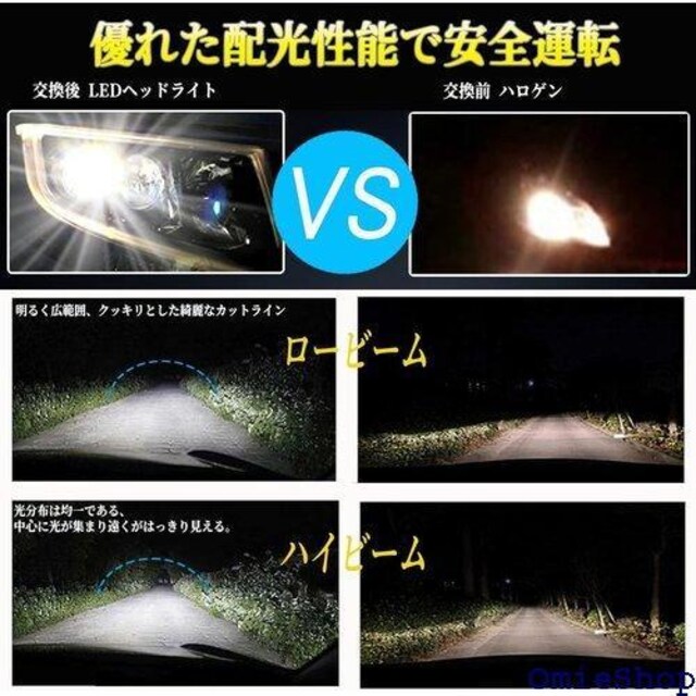 LTONXEN ԗp LED wbhCg H4 Hi ԎΉ 6500K zCg DC9-32V 2 401  /oCN
