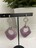 樹脂のノンホールピアスに変更可能 ハンドメイド アクリルフープ変形ピアス パープル