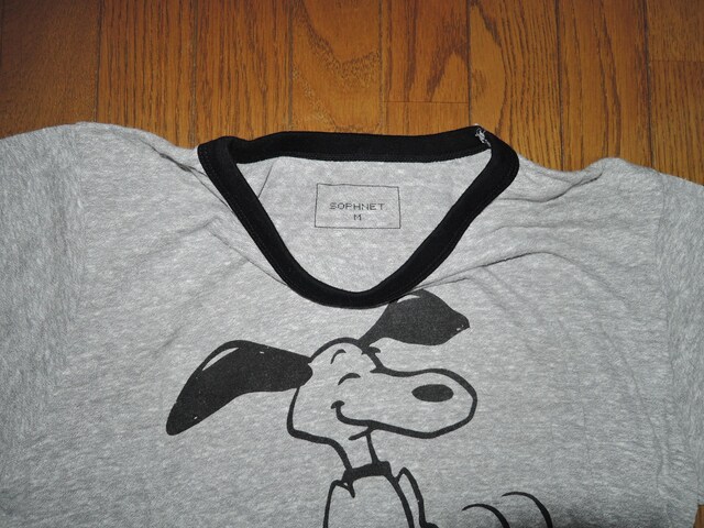 SOPHNET. \tlbg ~ PEANUTS s[ibc SNOOPY TRIM TEE Xk[s[ g TVc MD  uh 