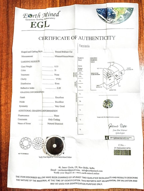 Vigp COA 0.33ct _Ch[X DJ[  ANZT[/v 