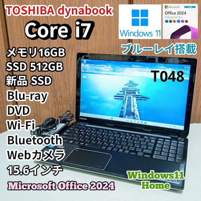 TOSHIBA dynabook Corei7 16GB SSD512GB  WebJ u[C Excel Word   PC{/Ӌ@ 