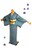 【単衣】最高級 美品 縹色 草花柄 バチ衿 小紋 身丈157cm 裄丈64cm T3569