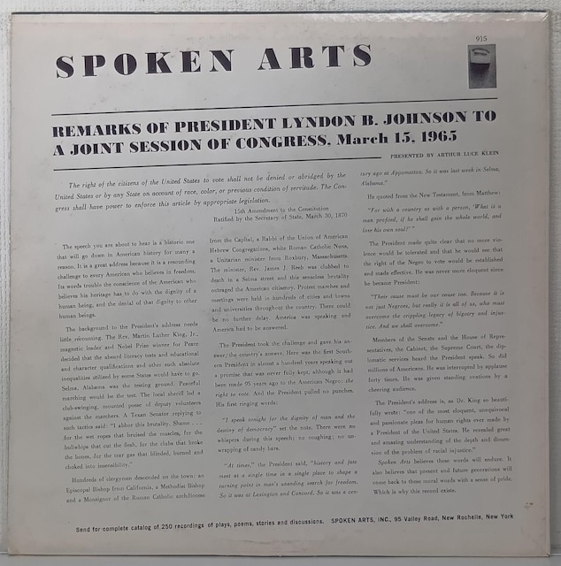 LP hEBEW\/B. Johnson To A Joint Session Of Congress 070728  CD/DVD/rfI 