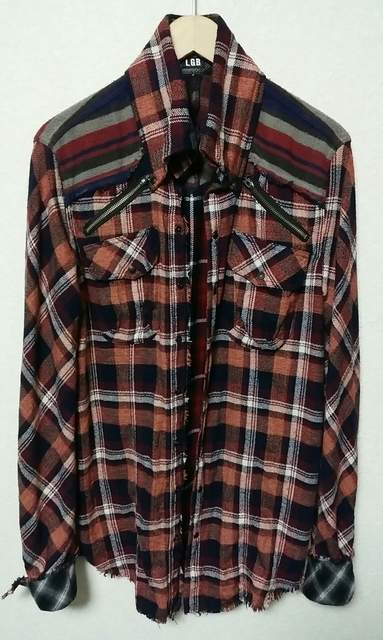 【18％OFF】 yasu着 l.g.b. shirt-g/m チェックシャツ lgb ルグランブルー トップス