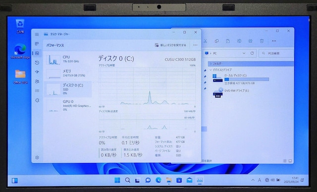 Panasonic Let'snote Corei5 16GB SSD512GB Windows11 Office2024  PC{/Ӌ@ 