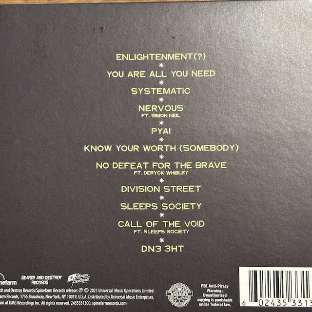 yWHILE SHE SLEEPSzSLEEPS SOCIETY  CD/DVD/rfI 