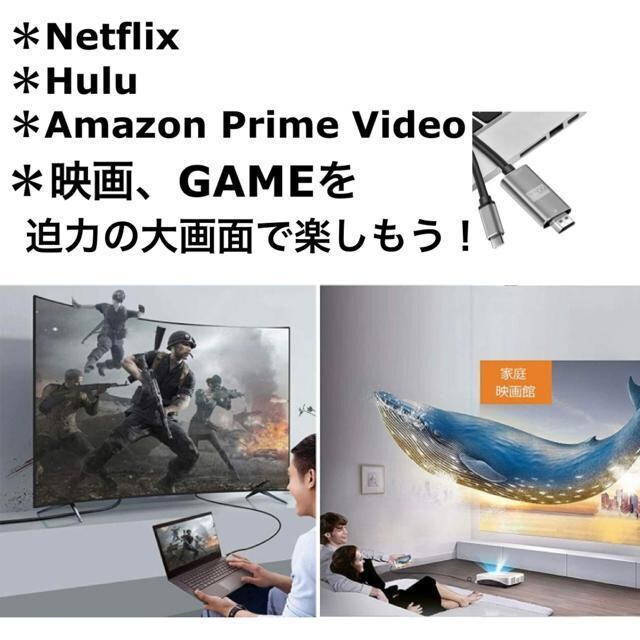Type-C ϊ HDMI P[u X}z Galaxy iPad Pro MacBook erڑ HuluΉ  Ɠd/AV 