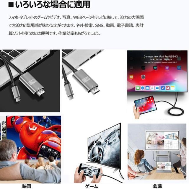 Type-C ϊ HDMI P[u X}z Galaxy iPad Pro MacBook erڑ HuluΉ  Ɠd/AV 