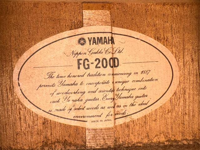 YAMAHA AR[XeBbNM^[@FG200D Ǖi 1903-10-1  zr[ 