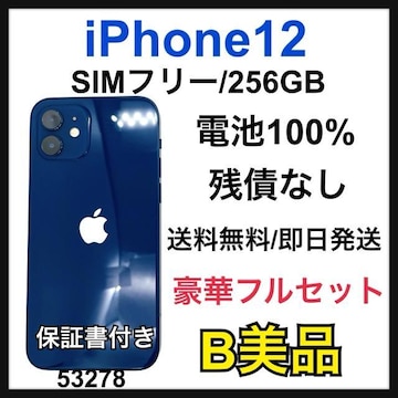 B 100% iPhone 12 256 GB SIMt[ u[@{