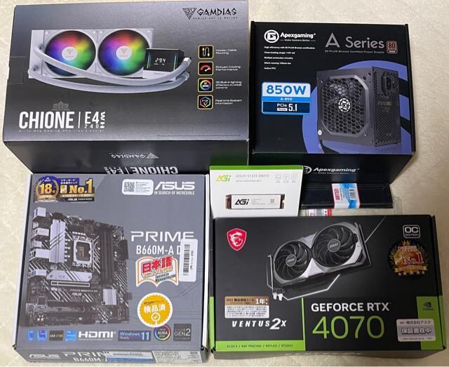 yQ[~OPCzi7 14700 RTX4070 32GB SSD1TB HDD1TB 850W
