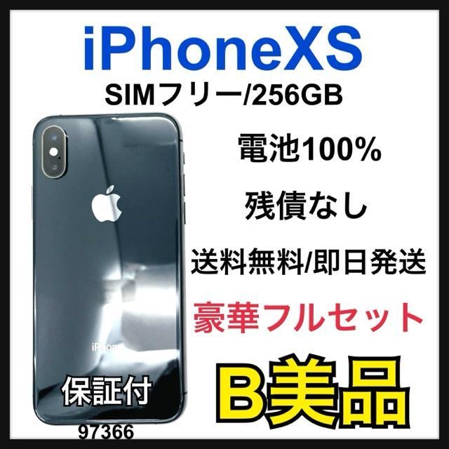 B 100% iPhone XS 256 GB SIMt[ ubN {   Ɠd/AV 