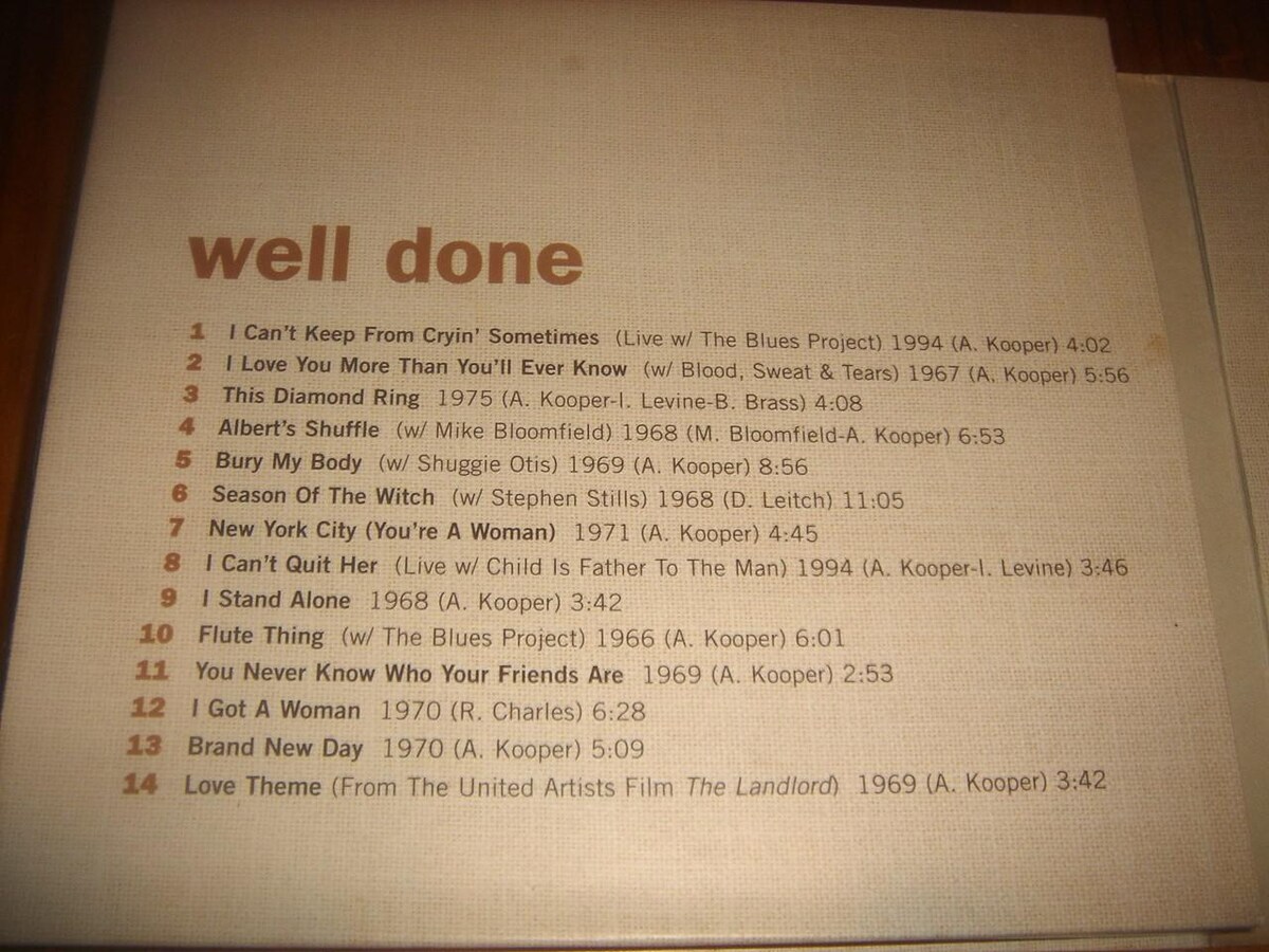 Al Kooper アル・クーパー - Rare & Well Done 2枚組 名盤 CD
