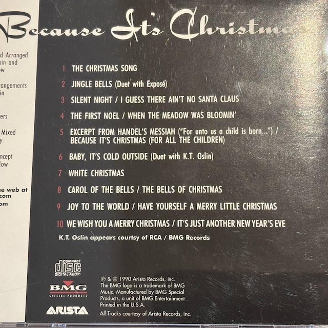 yBARRY MANILOWzBecause It's Christmas  CD/DVD/rfI 