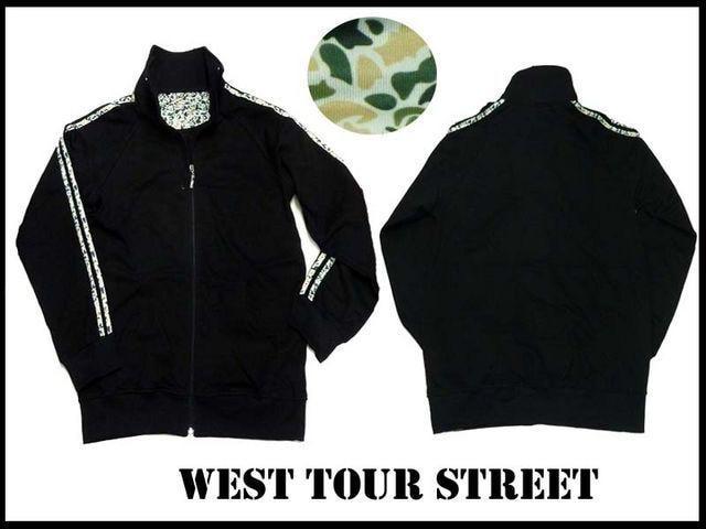 5XL新 ウェストストリートwest street黒ｘカモフラ柄上下セット XXL2XLウェッサイセットアップ 新品 WESTTOUR USA プ迷彩